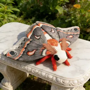 25cm/9.84in Realistic Moth Plush Toy, Stuffed Animal Realistic - Soft Huggable, Large, Detailed Stuffed Doll | Educational Toy for Kids, Parent-Child Interactive Play | Ideal Gift for Nature Enthusiasts, Children | Perfect for Birthday & Holiday Gifting