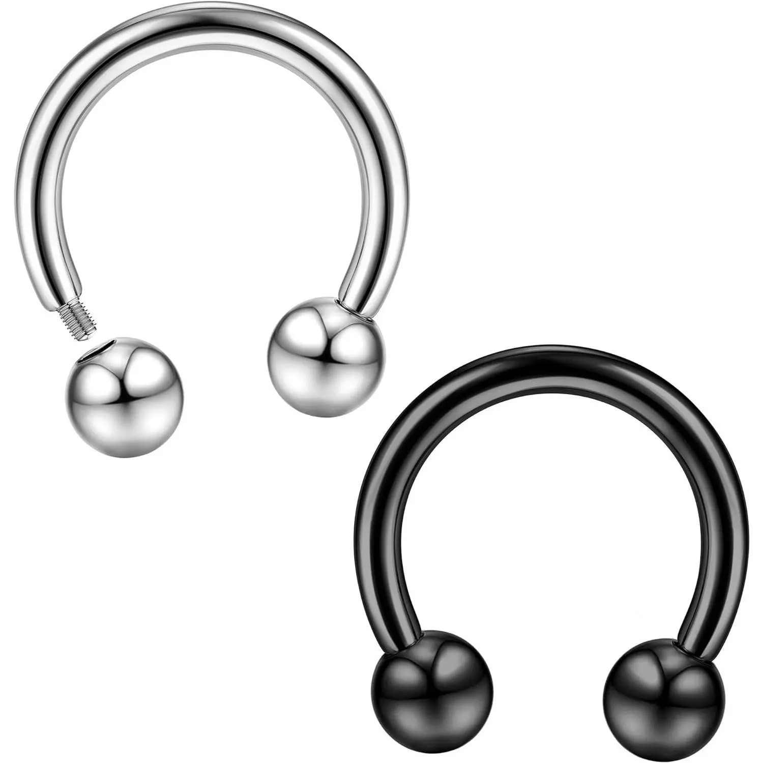 2pcs-ball-silver&black-12mm