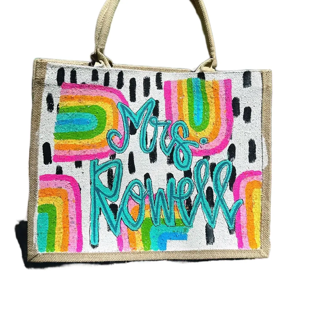 Personalized teacher gift - teacher bag - jute bag