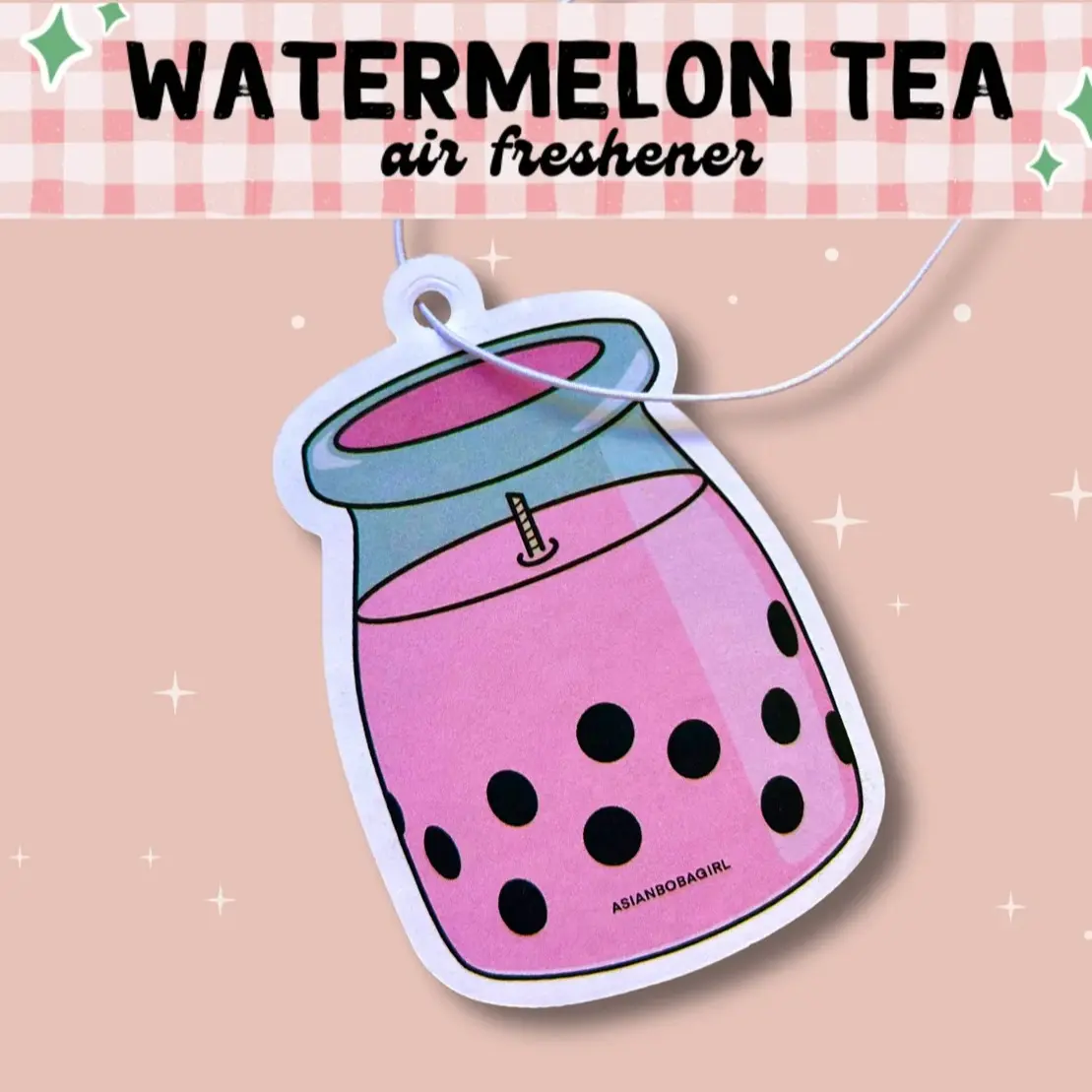 Watermelon Tea Car Freshener | AsianBobaGirl