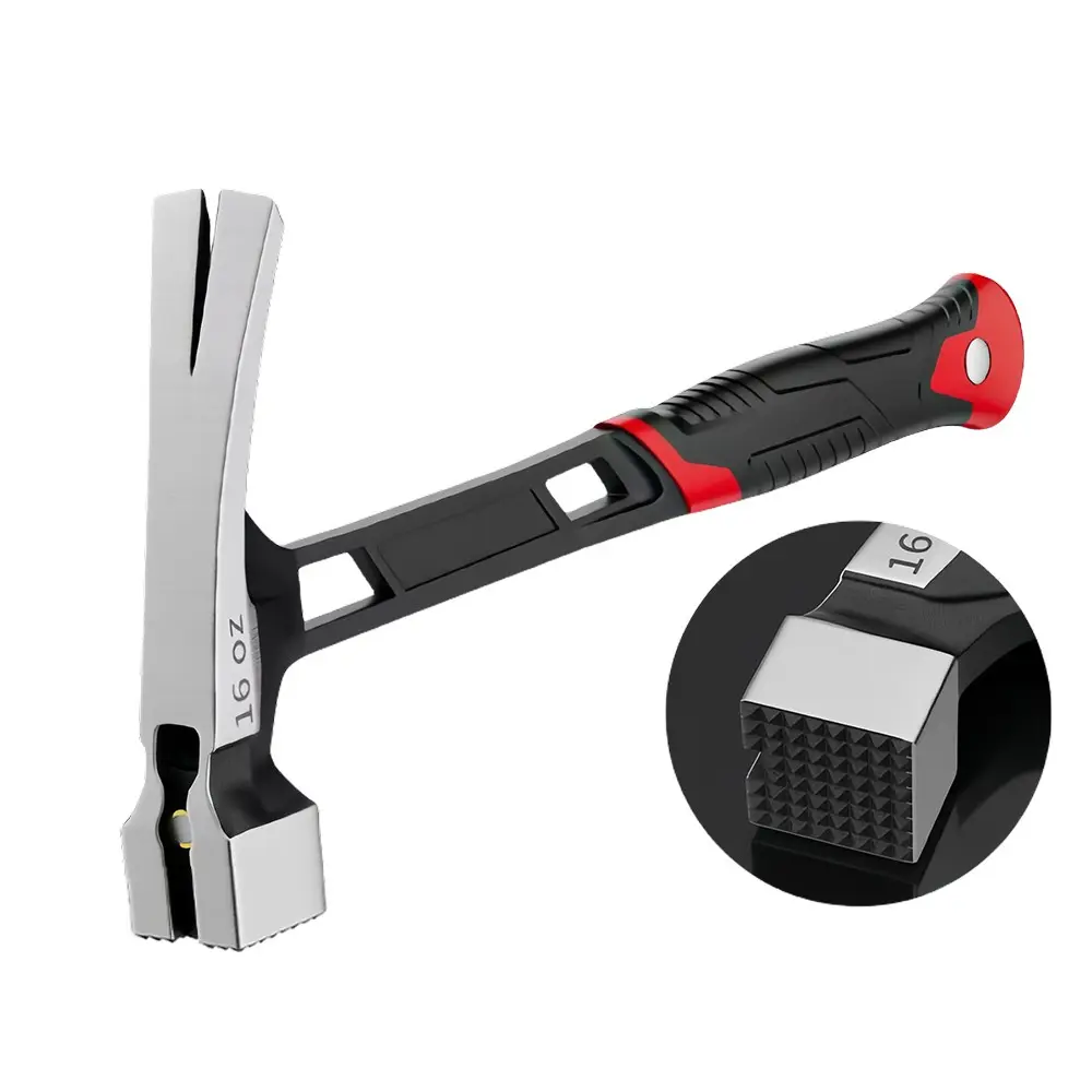 Multi-Functional Claw Hammer, Portable Woodworking Nail Puller, Insulated Shock-Absorbing Handle, Ergonomic Grip, Carbon Steel Tool, Hand Tools