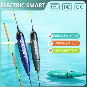 Freshwater Fishing Auto Jigging Float Baits | Questveld Electric Automatic Luring Fishing Float | Outdoor Fishing Gear for Bass Trout Pike | Auto Jump Peg Float Fishing Pole Set Equipment Lures catfish fish Bobber fishhooks outdoorfun