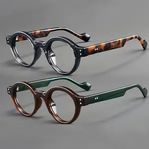 2-Pack Unisex Blue Light Blocking Glasses – Retro Oversized Round/Square PC Frames  Non-Prescription + Shockproof Case, Fashionable Daily Accessory