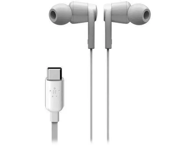 Belkin Cable In-Ear Headphones with USB-C Plug, White
