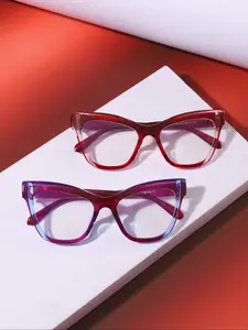 Women's Vintage Cat Eye Glasses Frames, Lightweight Daily Wear Eyeglasses, Suitable for Work Commute and Reading, All Seasons