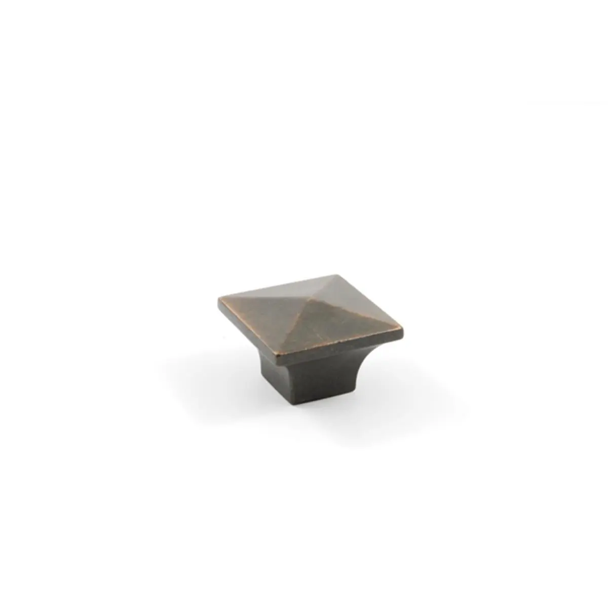 Residential Essentials Square Cabinet Knob - Door Hardware, Venetian Bronze Zinc Construction, Rustic Look Square Shape