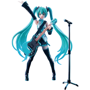 Blokees Fantastics Series Hatsune Miku Official Outfit Tool-Free Assembly with 3 Expressions & Complete Accessory Set Microphone Keyboard Guitar