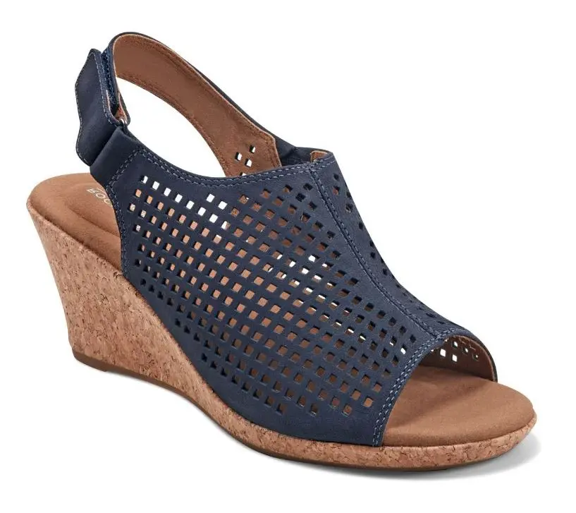 Rockport Women's Perforated Wedge Sandal- BriahSling Rockport Women's Perforated Wedge Sandal- BriahSling