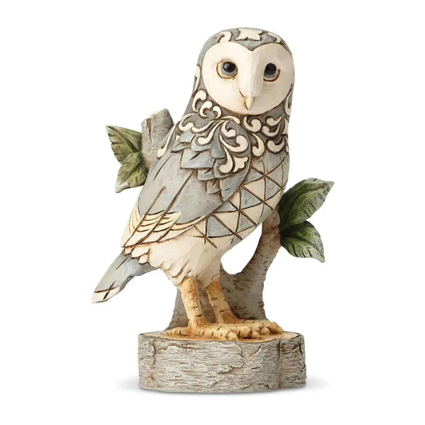 Jim Shore White Woodland Owl on Branch