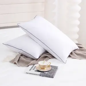【Goose Feather Pillows】Pure Cotton White Goose Down Pillow Pack of 2 pollows ,Machine Washable-TikTokShopJumpstartSale