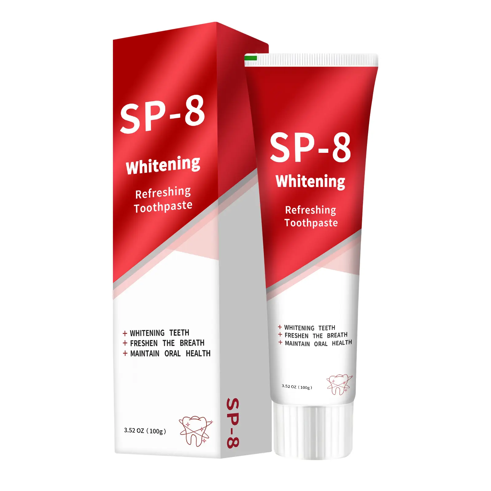 Miaofutong SP-8 Probiotic Aloe Toothpaste 100g - Peppermint, Baking Soda, Chamomile, Minerals, Soothing Natural Herbal Oral Care, Anti Bacterial Toothpastes for Gentle Cleansing, Gum Health, Cavity Guard, Enamel Strengthening, Keeps Breath Feeling Fresh,,