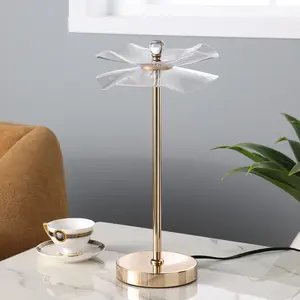 Acrylic Led Table Lamp, Desk Light for Livingroom Bedroom, Luxury Desktop Lighting Ornament Ambient Noverty Decorative LED