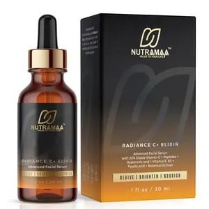 Radiance C+ Elixir – 20% Vitamin C Serum with Peptides, Ferulic Acid, Vitamin E & Hyaluronic Acid | Brightening, Hydrating Antioxidant Serum, Healthy-Looking Skin | Vegan, Fragrance-Free, 1 fl oz