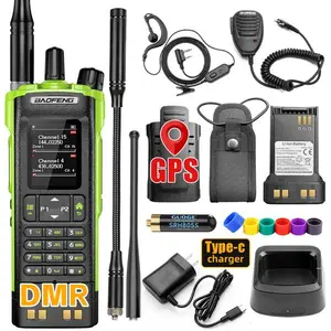 BAOFENG DM32 DM-32UV DMR Radio | Walkie Talkies Long Range | Digital Two-Way Radio | 10W High Power Ham Radio with GPS Positioning | Programming & Type-C Charging | 1PC (2500mAh Battery)