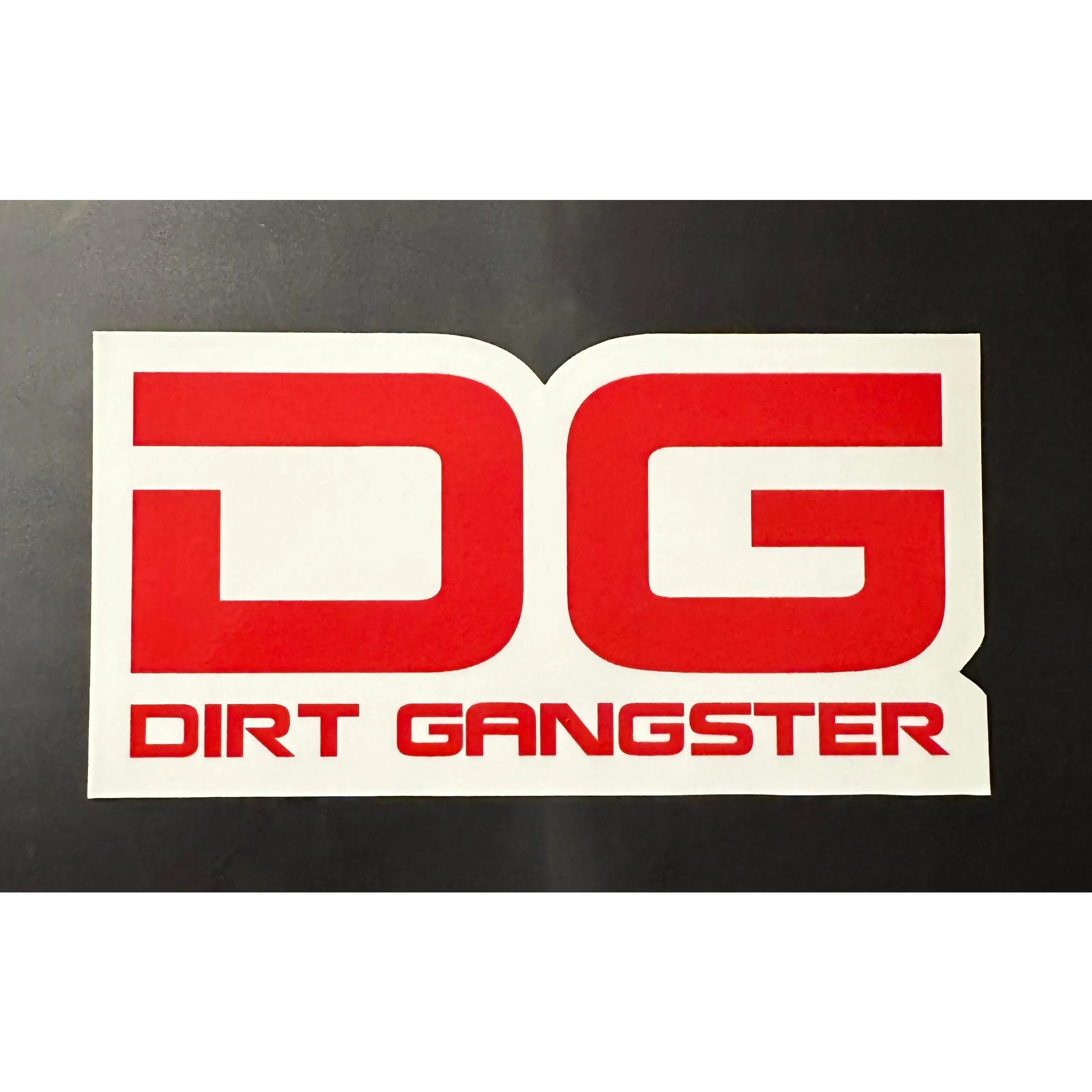 Red/White Dirt Gangster Sticker