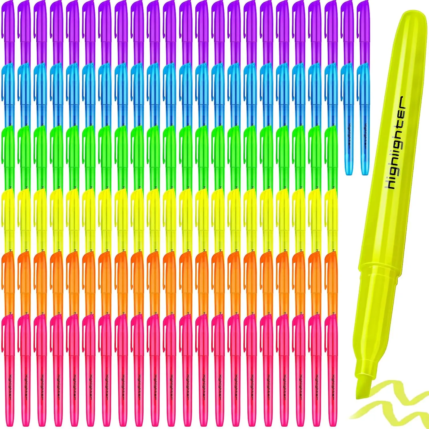 240 count Highlighter Bulk Assorted Colors Highlighter Markers Chisel Tip Highlighters Pens Bundle for School Classroom Office (240)