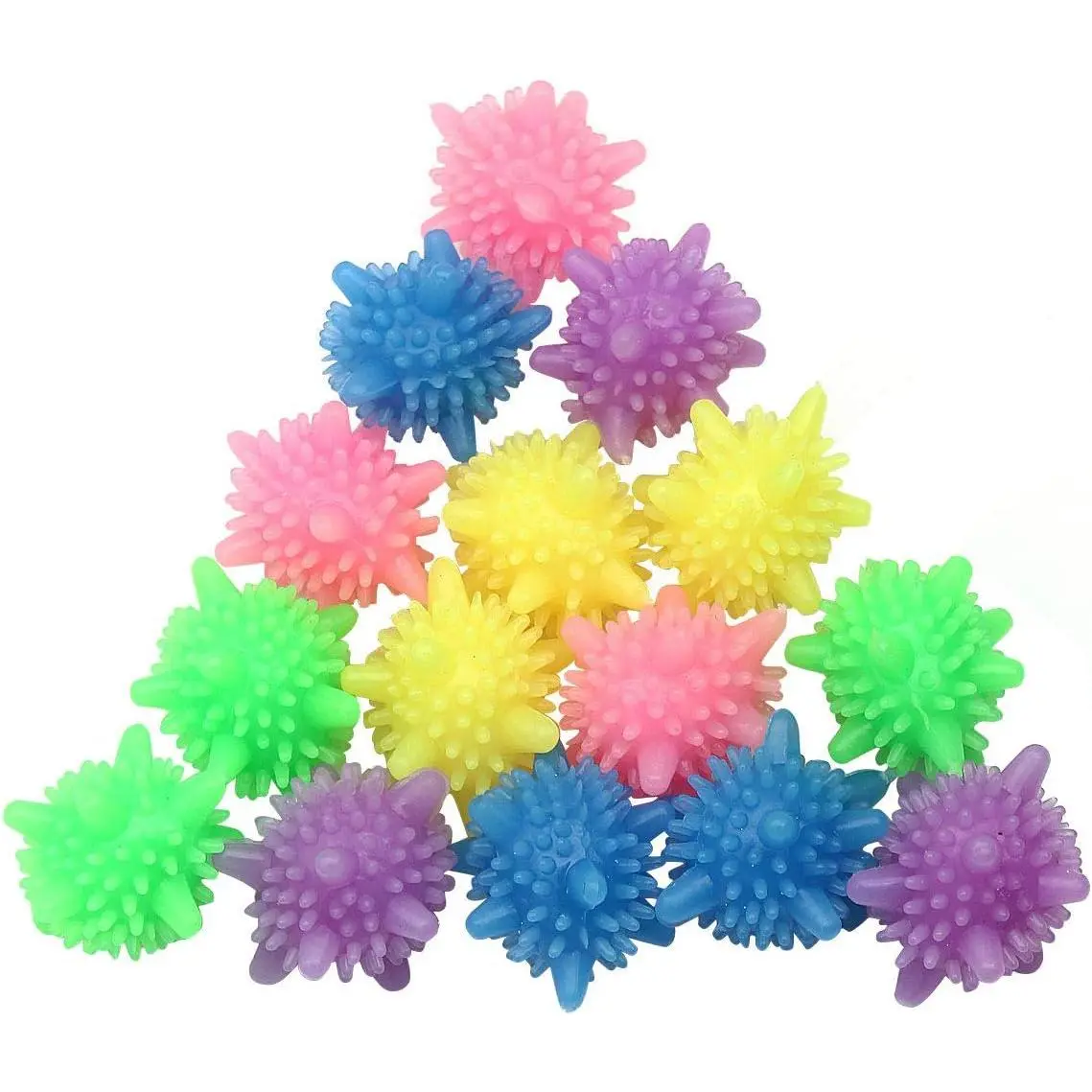 Reusable Laundry Balls (15 Pcs) - 2.36 Inch Soft PVC/Polyvinyl Chloride (PVC) Colorful Set, Tangle-Free Eco-Friendly Laundry Scrubbing Accessories for Enhancing Washing Machine Cleaning Power