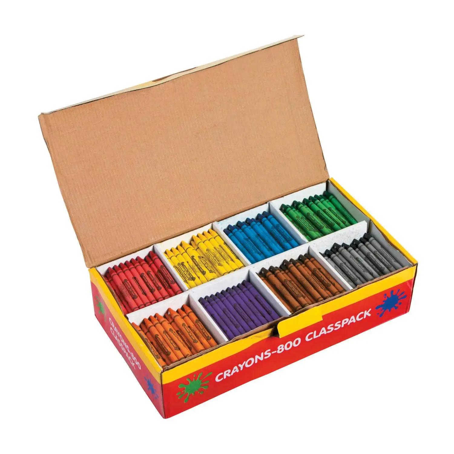 Bulk Crayon Pack - 800 Pcs, 8 Multicolor Vivid Shades, Unisex All Ages Educational Arts & Crafts Toy, Great Value Classroom Supplies for Art Class, Home Drawing to Spark Creativity
