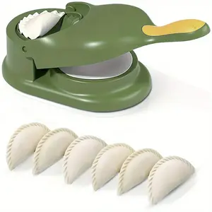 Easy-Turn Dumpling Maker, Kitchen Cooking Accessories, 2-In-1 Dough Press & Wrapper Mold, Ergonomic Handle, No Power Needed, Perfect for Making Perfect Dumplings