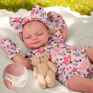 BABESIDE Lifelike Reborn Baby Dolls 17-Inch Full Vinyl Sleeping Doll Skylar Soft Poseable Flexible Doll for Kids Age 3+