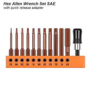 Hexagonal Screwdriver bits Set Electric Power Drill Metric English system Release Adapter Screw Driver Security Magnetic Tips