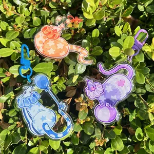 Cute Circus Clown Rat Double Sided Epoxy Resin Acrylic Keychains