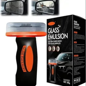 Glass Oil Film Remover for Car, Oil Film Remover for Car Windshields and Windows,Removes oil film & Smudges, Improve Windshield Clarity for Safe Driving