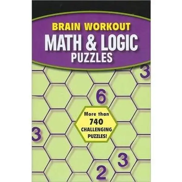 Used Brain Workout Math & Logic Puzzles Paperback - Good Condition, 740+ Challenging Puzzles by Dave Tuller & Michael Rios, Fall River Press, English