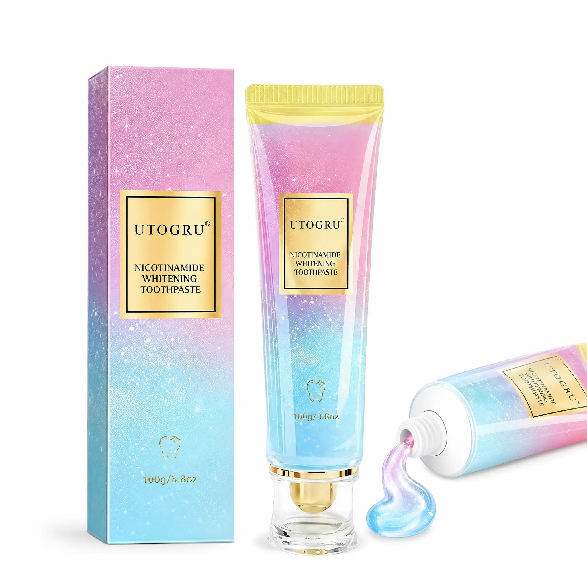 Niacinamide Probiotic Toothpaste - Fluoride-Free Healthy Daily Care Intensive Teeth Whitening Toothpaste, Removes Surface Stains, Enhances Natural Teeth Whiteness, Promotes Oral Health, Healthy Toothpaste