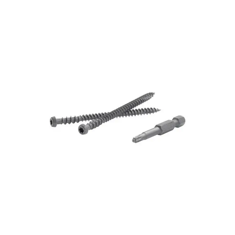Fastenmaster TrapEase 3 Stainless Steel Composite Deck Screws, 2-1/2 in, Island Mist Painted Head, No. 20 Torx TTAP Star Drive, Strip-Out & Corrosion Resistant, 1050-Pack for 300 sq ft, Ace Hardware, 1050 Per Box, Strip-Out Res.