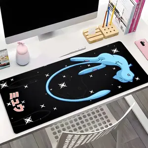Mystical Blue Creature Starry Extra Large Gaming Mouse Pad, Aesthetic Desktop Drotection Pad, Washable Rubber Pad Non-Slip Lock Edge Multi-Size Mouse Pad Office Desk Accessories, Suitable For Home Office, Good Gift for Family and friends