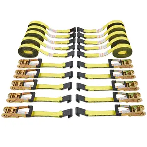 VEVOR Ratchet Tie Down Straps (10PK) - 10000 lb Break Strength, 2" x 30' Endless Ratchet Cargo Trailer Straps with Track Spring Fittings for Moving, Securing Appliances