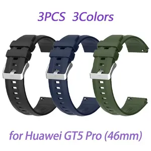 3Pcs Watchband For Huawei Watch GT5 Pro 46MM Strap SmartWatch, Durable Replacement Band, Perfect Fit for Daily Wear