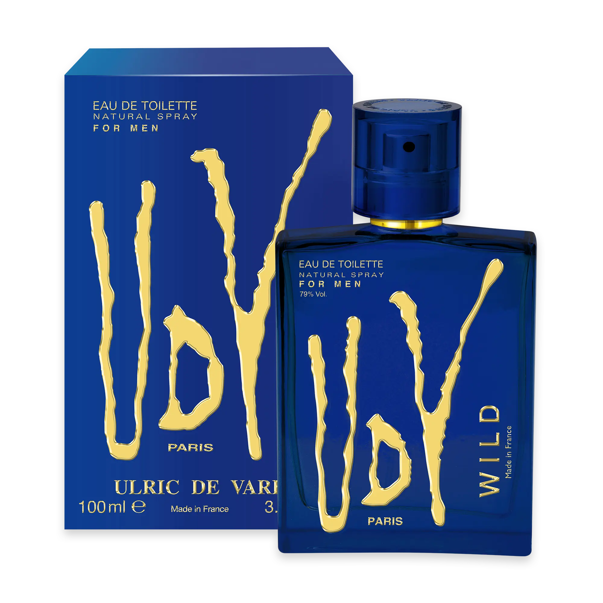 Ulric De Varens Wild Eau De Toilette for Men - Young, Energetic, and Confident- Bold and Fearless Notes of Rosemary, Elemi, Patchouli, and Sandalwood- Ideal for Making a Striking and Unforgettable Impression - 3.4 Fl Oz