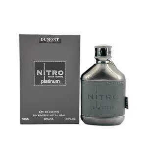 Dumont Paris Nitro Pour Homme Platinum Eau De Parfum 3.4FL.OZ Woody Aromatic Fragrance for Men Made in France Premium Scents