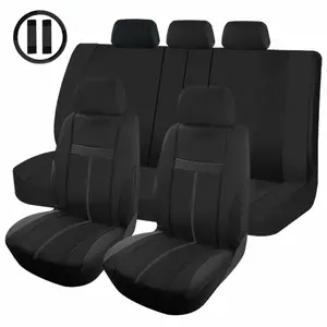 12PCS For Toyota Corolla S/SE/XSE 2014-2020 & 2023 Car 5 Seat Covers Full Set, with Steering Wheel Cover & 2pcs Seat Belt Shoulder Protection Pad, Breathable Cloth Non-Slip Front and Rear Split Rear Benches Cushion, Vehicle Interior Decoration Accessories