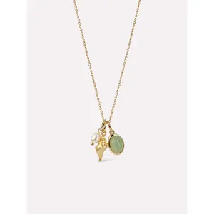 Gold Charm Necklace - Ocean