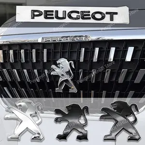 Peugeot Car Logo Set, Durable Front & Rear Badges, Easy Installation Accessories, Fits Multiple Models Including 2008, 3008, 4008