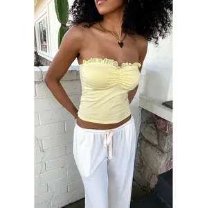 Lace Trim Tube Top