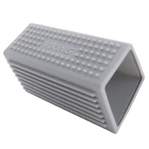 VIKING Pet Hair Remover for Car Detailing Kit, Reusable Dog and Cat Hair Remover, Silicone Brush for Carpet, Home, and Automotive Use, Grey, 4.8 x 2.5 x 3 Inch