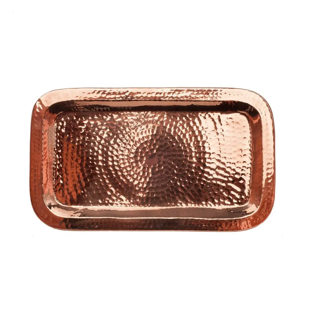 Copper Charolita Tray Plates Lightweight Rectangular Rustic