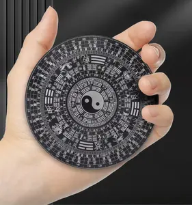 Fidget Toys Fidget Spinners for Adults, Metal Spinning Spinner Top Toy, Anxiety Toys Stress Relief Reducer, Tai Chi Bagua Ancient Style Fingertip Gyroscope Compass Feng Shui Twelve Zodiac Compass Metal Finger Decompression Prop
