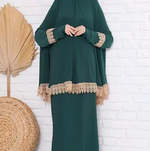 Guipure Detailed Prayer 2 Pieces Set Female