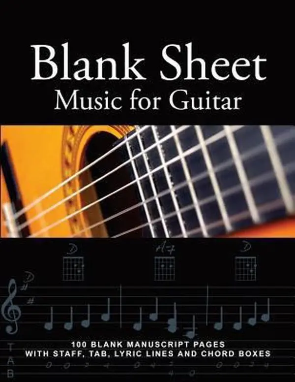 USED Guitar Blank Sheet Music Book: 100 Blank Manuscript Pages with Staff, Tab, Lyric Lines, and Chord Boxes by J. Bruce Jones (Paperback)