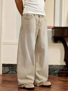 Men's Baggy Jeans Vintage Straight Leg Loose Fit Skater Denim Pants Streetwear