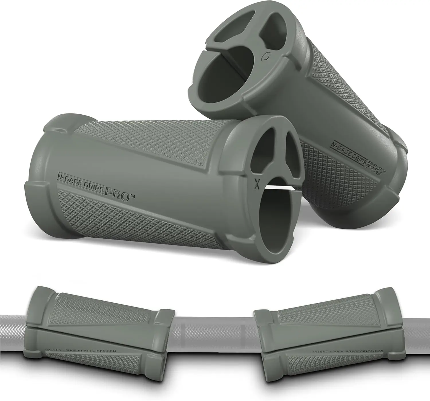 Grips – Patented Angled Barbell Grips for Strength Training | Joint Support & Muscle Activation – Ergonomic Bar Attachments - Gym Accessories Manufactured in the USA (1 Pair)-cc