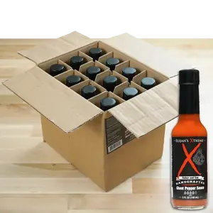Elijah's Xtreme Ghost Pepper Hot Sauce, All Natural Gourmet Hot Sauces, 450,000 SHU, Non GMO, Gluten Free, Vegan Low Sugar Flavor Dip 12 Pack Case