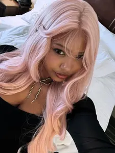 Medium Long Wavy Wig, Fashion Natural Look, Fun and Playful, 4x1 Lace Front Hairpiece, Perfect for Daily Life, Friends, Family Gatherings