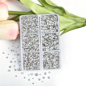 1 set Large Assorted Clear Rhinestones Kit - 6 Sizes, Picking Tweezers, Wax Pencil for Easy Application - Perfect for DIY Jewelry Making, Nail Art, Accessories, and Crafts Projects Rhinestone Sparkle