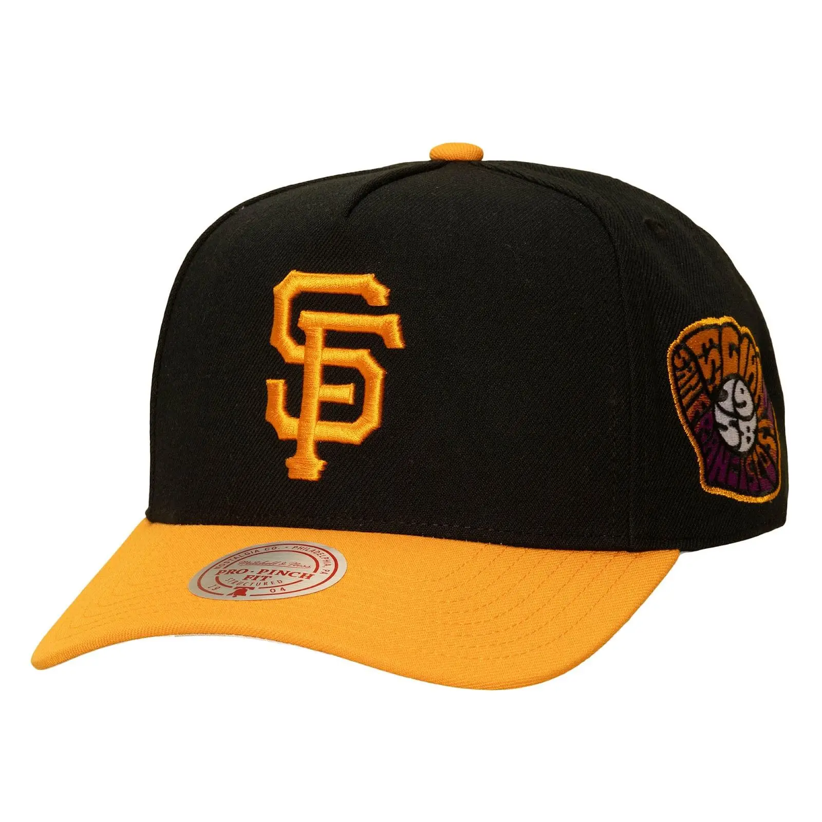 San Francisco Giants Black/Orange City Connect Pro Pinch Snapback Hat MLB Throwback Cap Adjustable Fan Gear Mitchell & Ness